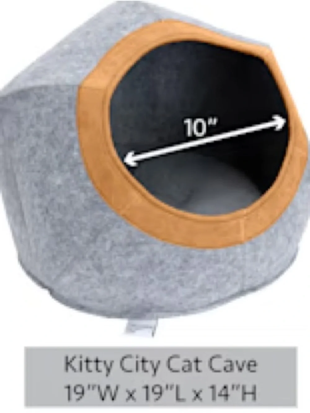 Like New! Kitty City Felt Cat Cave Hideaway Bed Enclosed Cat House Pet Shelter